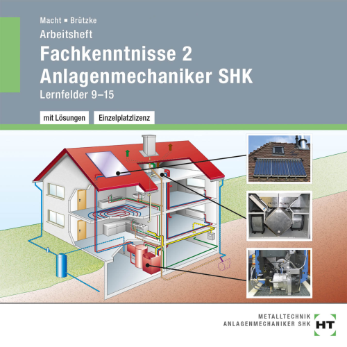 Fachkenntnisse 2 Anlagenmechaniker SHK, Lernfelder 9 - 15, Arbeitsheft mit eingedruckten Lösungen auf CD-ROM