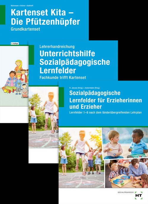 Erzieher/-in - das große Paket (besteht aus: Sozialpädagogische Lernfelder 1-6 + Unterrichtshilfe + Pfützenhüpfer-Grundkarten)